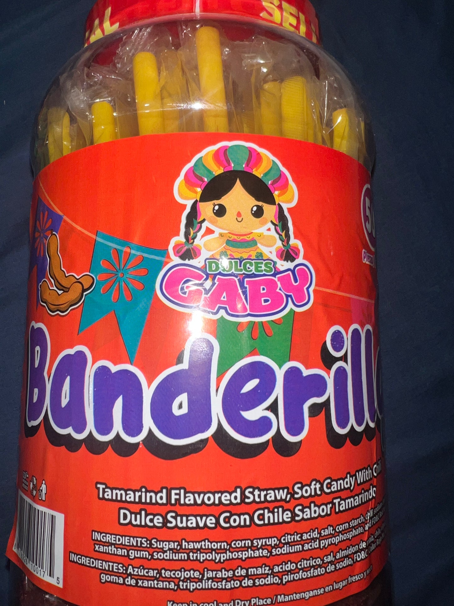 TAMARIND CANDY STICKS -
BANDERILLA whole container 50 pieces
